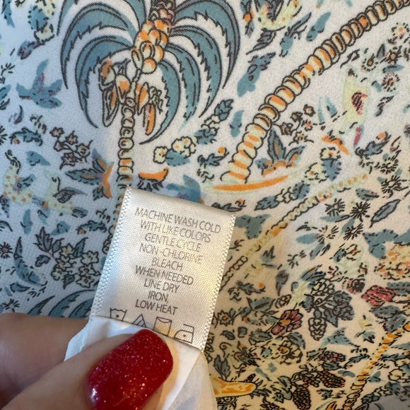 Max Studio Sleeveless Top w/Fun Tropical Palm Tree Design LARGE #Y - Picture 10 of 11